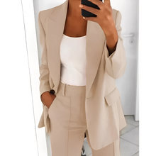 Alexes - Damenanzug mit Blazer und Hose – Beige
