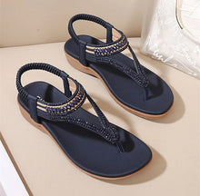 Chada - Bequeme Damen Sandalen Sommer – Blau