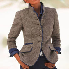 Urielle | Elegante Gestrickte Blazer mit Statement-Futter – Hellbraun