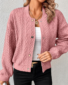 Kymbrea - Komfortable Jacke mit Knöpfen – Pink