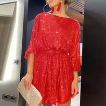 Tuesday® | Paillettenkleid für Damen – Rot
