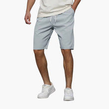 Lässige, knielange Herren-Sommer-Shorts mit Kordelzug – Grau