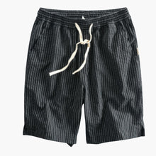 Knielange Sommer-Shorts für Herren mit elastischem Bund – Schwarz