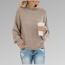 Kuscheliger Damen-Strickpullover mit Rollkragen – Modischer Pullover für Herbst und Winter – Beige