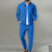 Herren Freizeitanzug – Stilvolles Zweiteiler-Set mit Jacke & Hose – Blau