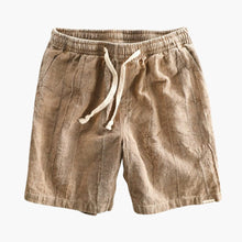 Knielange Herren-Sommer-Shorts mit Kordelzugbund – Beige