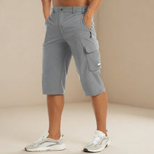 Cedrik - Dehnbare Cargo-Shorts – Grau