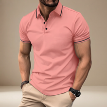 Javier - Lässiges Poloshirt – Rosa / Rot