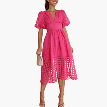 Amber | Elegantes Sommer-Midikleid – Rosa