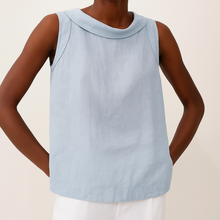 Serenity | Rollkragen Ärmellos Top – Blau