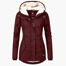 Gefütterte Winterjacke mit Kapuze für Herren – Rot