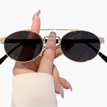 Damen Sonnenbrille mit ovalen Gläsern und UV-Schutz – Schwarze Nacht