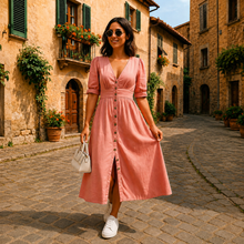 Marsha - Schickes Hemdkleid – Rosa