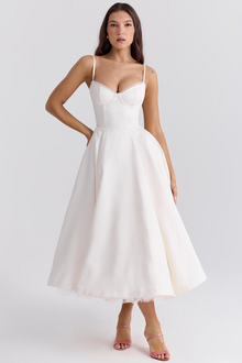 Ramona | Stilvolle A-line Kleid – Weiß
