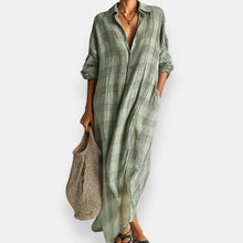 Massiel - Kariertes Hemd Kleid – Grün