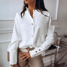 Emely - lässige Damenbluse mit Knopfleiste – Weiß