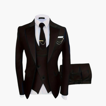 Eleganter Hochzeitsanzug - Herren 3-teilig für festliche Gäste – Schwarz