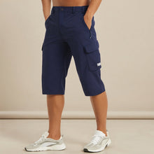 Cedrik - Dehnbare Cargo-Shorts – Marineblau