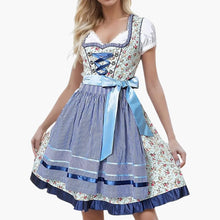 Klassisches Damen Dirndlkleid mit Schürze - Marcia – Blau