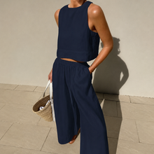 Thelma - Lässiges und Bequemes Hosen-Set – Marineblau