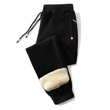Theo - Bequeme und warme Hose – Schwarz/Beige