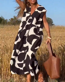 Kendall - Lässiges Abstract Kleid – Schwarz (Fast ausverkauft)