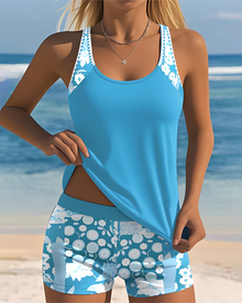 Jasmeen - Elegantes Tankini-Set – Hellblau