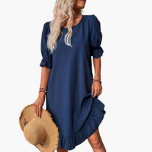 Melina | Stilvolles Kleid – Marineblau
