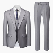 Eleganter Slim Fit Anzug - Herren 3-teilig für Business – Grau