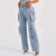 Cargo-Jeans | Lässiger Streetstyle | Weites Bein – Blau
