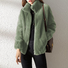 Damen Winterjacke mit Reißverschluss – Grün