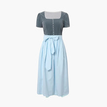 Besticktes Festliches Dirndl kleid für Damen - Oktoberfest 2025 – Dunkel Grau