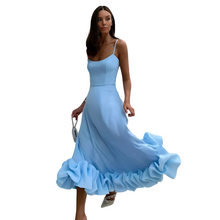 Romina® | Ausgestellter, floraler Midirock für Damen – Blau