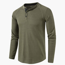 Erik | Klassisches Langarm-T-Shirt – Armeegrün