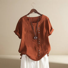 Jayla - Stilvolle Leichte Bluse – Braun
