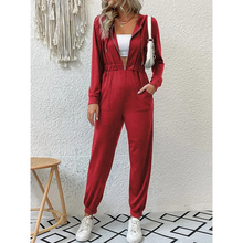 Luxuriöser Retro-Jumpsuit-Trainings- & Jogginganzug für Damen | Perfekt für den Alltag – Rot