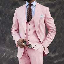 Elwyn - Bequemer dreiteiliger Anzug – Rosa