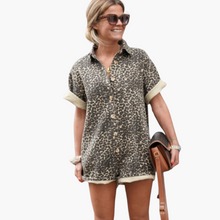 Gudrun | Hemd-Overall mit Leopardenmuster – Leopard