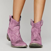 Damen Stiefel mit spitzer Spitze – Purpur