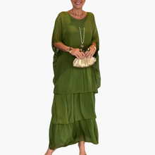 Regina | Elegantes langes Kleid – Grün