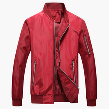 Luis | Bomberjacke für Herren – Weinrot