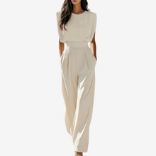 Ariia™ Maßgeschneiderter Cinched Jumpsuit – Beige