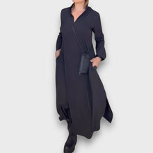 Samira – Maxikleid mit V-Ausschnitt – Schwarz