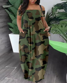 Tanya - Plus Size Safari Kleid Farbenfroh – Armeegrün