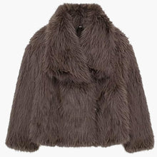 Mara | Flauschiger Mantel für Damen – Braun