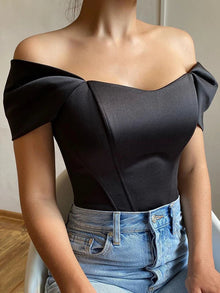 Meghan - Top Festlich Elegant Damen – Schwarz