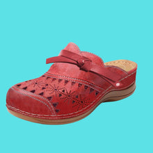 Nicholle - Bogenmulde Flache Pantoletten – Rot