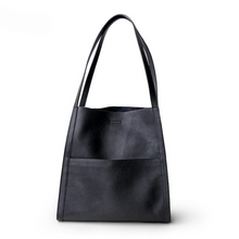 Damenhandtasche aus Veganes Leder – Klassische Schultertasche für Alltag & Büro – Schwarz