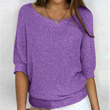 Kelora - Leichter Pullover mit weichem Griff – Lila
