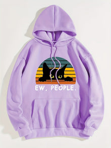 Lässiger Sweat-Pullover-Hoody mit Kapuze für Women | Perfekt für lässige Tage – Violett